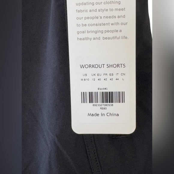 CRZ YOGA Workout Shorts High Rise Black Medium Athleisure workout - Picture 3 of 4